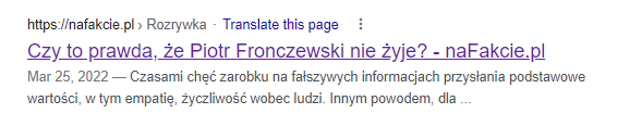 piotr fronczewski nie żyje informacja